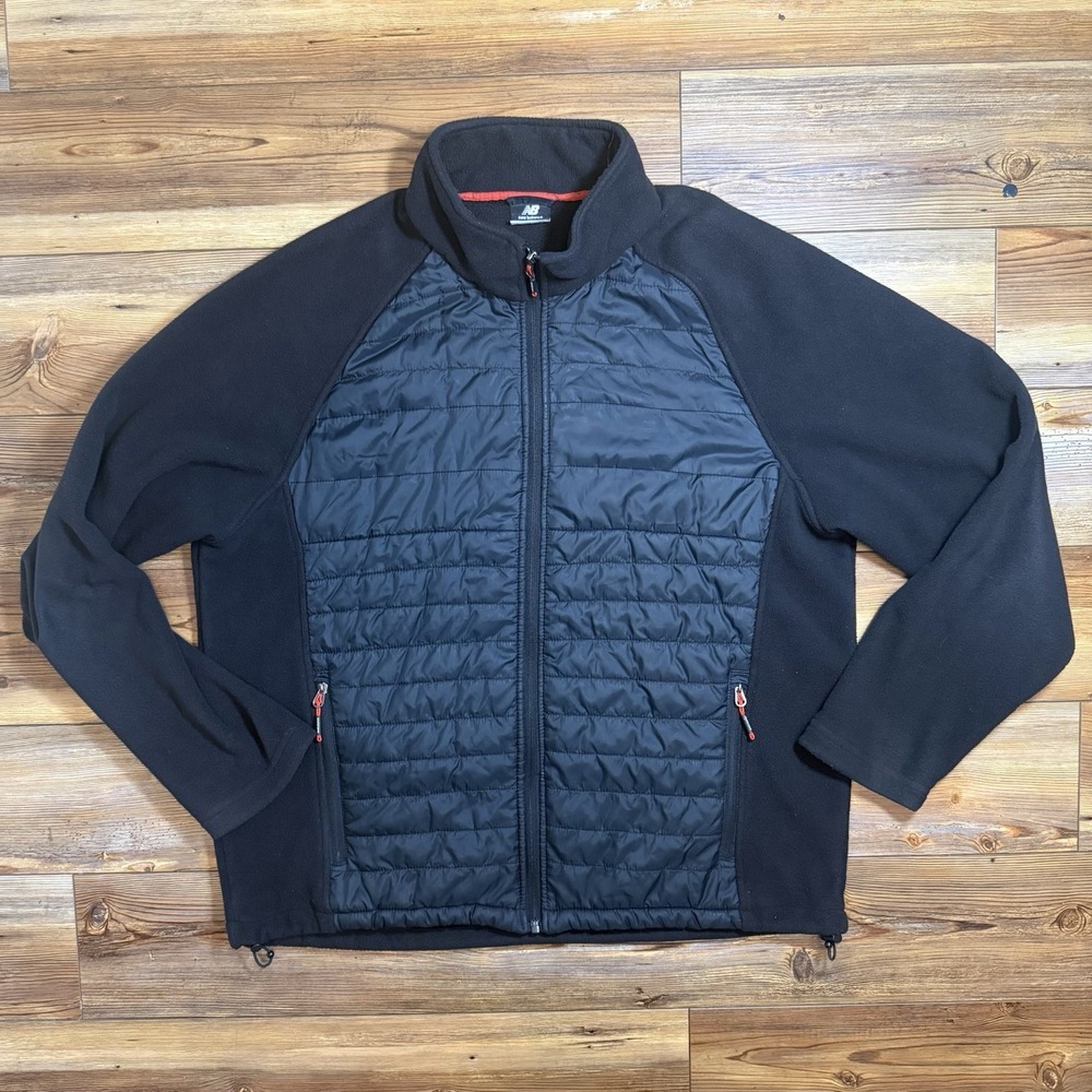 New Balance Men's Hybrid Jacket, Full Zipper, Quilted, Fleece Lined, Size XLarge